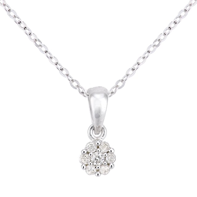 9K (375) White Gold: 0.96gr; # Diamond: 0.08ct