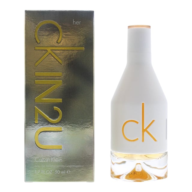 Calvin Klein design house launched CK IN2U in 2007 as a trendy pair is intended for young generation. CK IN2U notes consist of pink grapefruit bergamot red currant leaves sugar orchid white cactus amber red cedar and vanilla to create this oriental floral woody aroma..