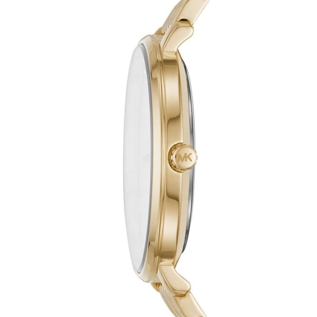 Specificaties Merk Michael Kors Model MK3898 Barcodenummer 4013496007190 Geslacht Dames Kastmaat 38 mm Kleur wijzerplaat Goudkleur Bandmateriaal Roestvrij staal Bandkleur Goud Beweging Quartz Chronograaf Nee Waterbestendigheid 5 ATM