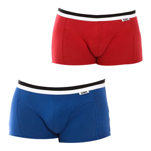 Pack-2 boxers DIM.
Cinturilla de goma elástica, con nombre de la marca en etiqueta de tela, en un lateral.
Tejido transpirable.
Frontal anatómico con capacidad de sujetar sin apretar.
Costuras vistas a tono.
 Composición: 95% Algodón, 5% Elastano
 Cuidados:
Lavar a temperatura máx. 40º.
No usar lejía.
No usar secadora.
No planchar.
No lavar en seco.