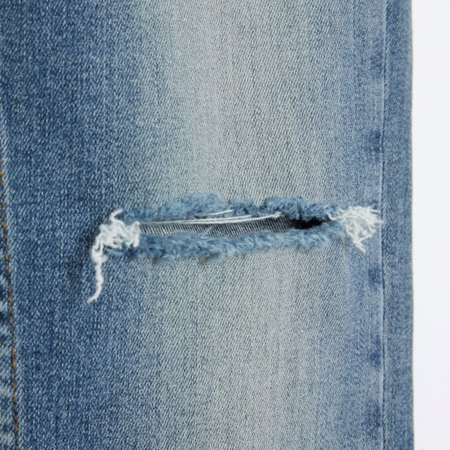 River Island Womens Super Skinny Jeans Blue Ripped High Waisted