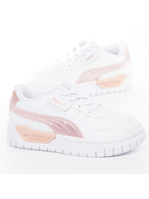 Basket Puma Cali Dream Shiny Pack AC Inf Mädchen Rosa Synthetik. Authentischer City-Schuh der Marke Puma - Streetwear/Sportswear-Design von Puma - Puma für fashion-begeisterte Mädchen, perfekt für den Alltag - Der rosa Puma-Schuh lässt sich perfekt mit dem Rest Ihrer Garderobe kombinieren - bequeme Synthetik-Materialien - klassische Schnürsenkel - Cali Dream Shiny Pack AC Inf - Synthetik.