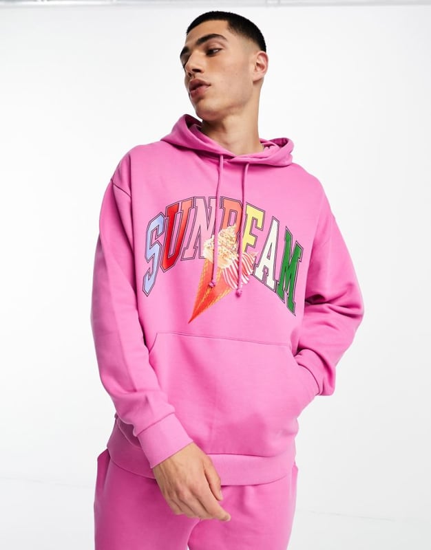 Asos pink hoodie online