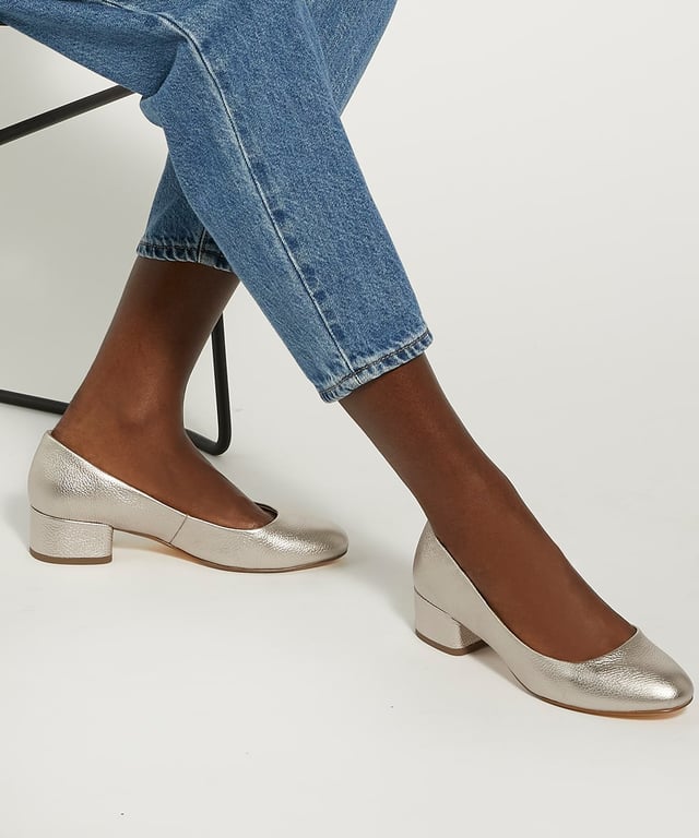 Dune Ladies Bracket - Comfort Block-Heeled Courts Update your lineup of signature courts with our style, Bracket. Crafted from luxurious materials, this almond-toed silhouette is certain to become the foundation of your desk-to-dinner styling. Finished with a comfort-padded insole and set on a low-block heel for ease of wear, our minimalist Bracket is the epitome of quiet luxury.