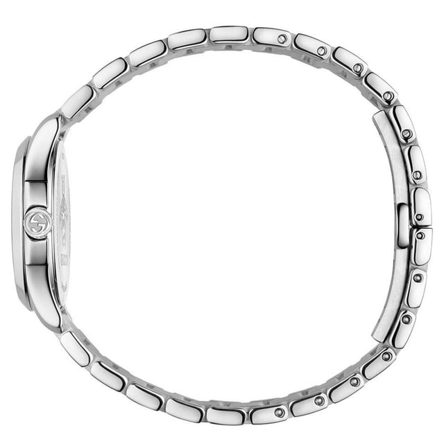 Model: YA126573EAN: 731903409774Movement: Battery Operated QuartzBracelet color: SilverWaterproofing: 50 Meters - 165 FeetDial Color: BlackBracelet material: Stainless SteelDial diameter: 27 mmGender: Women'sDisplay: AnalogStyle: CasualFeatures: Date at 6 o'clock, Hour, Minute, SecondGlass type: Scratch Resistant SapphireShape: RoundCase color: Silver