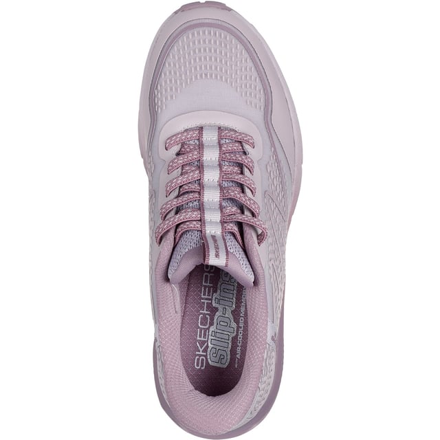 Mit dem Skechers Switch Back - Mist sind Sie auf sportlich gedämpften Wegen unterwegs. Dieser lässige Slipper hat ein Obermaterial mit Monomesh-Print, eine gut gepolsterte Zwischensohle und eine Skechers Air-Cooled Memory Foam-Einlegesohle.