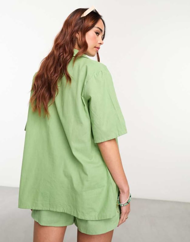 Swimwear & Beachwear by Esmée  Shorts sold separately Revere collar Button placket Chest pocket Regular fitSold By: Asos