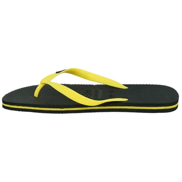 Philipp Plein Brand Logo Zwart Geel Teenslippers. Philipp Plein Flips Flops. Philipp Plein-branding. 100% EVA-zool, 100% PL-bovenwerk. Philipp Plein 2022 strandkledinglijn. Stijlcode: IMPS904 99Y