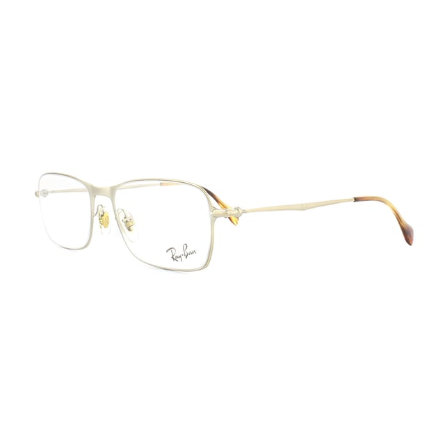 Monturas Ray-ban rectangulares doradas semibrillantes para hombre
