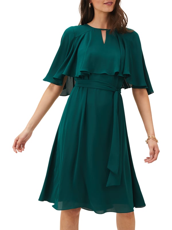 Elevate your wardrobe with the forest-green Alexia Layered Dress. Perfect for any occasion where style and comfort are key.