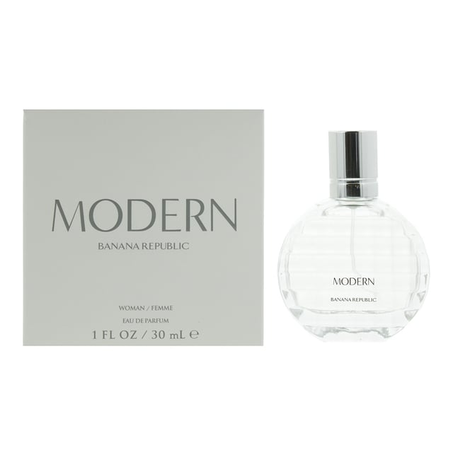 Modern, by Banana Republic, is a floral fruity fragrance for women launched in 2014 and created by Jerome Epinette. The fragrance opens with top notes of Apple, Bergamot, Water Lily and White Peach. In the heart of the fragrance the floral bloom with notes of Cyclamen, Jasmine and Rose. At the base of the fragrance are notes of Amber, Madagascar Vanilla, Musk and Patchouli. This is a simple fragrance, it's clean, it's crisp, fresh and green and is ideal for work wear.