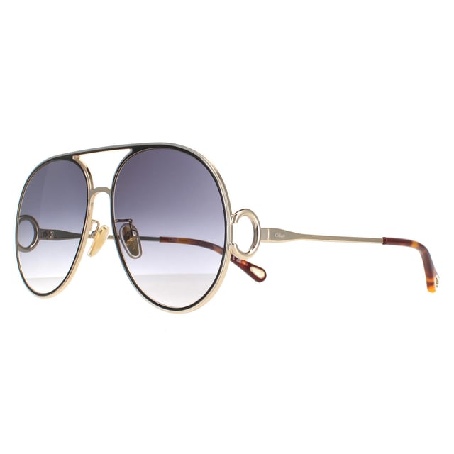 Chloe Aviator Womens Gold Black Grey Gradient CH0145S