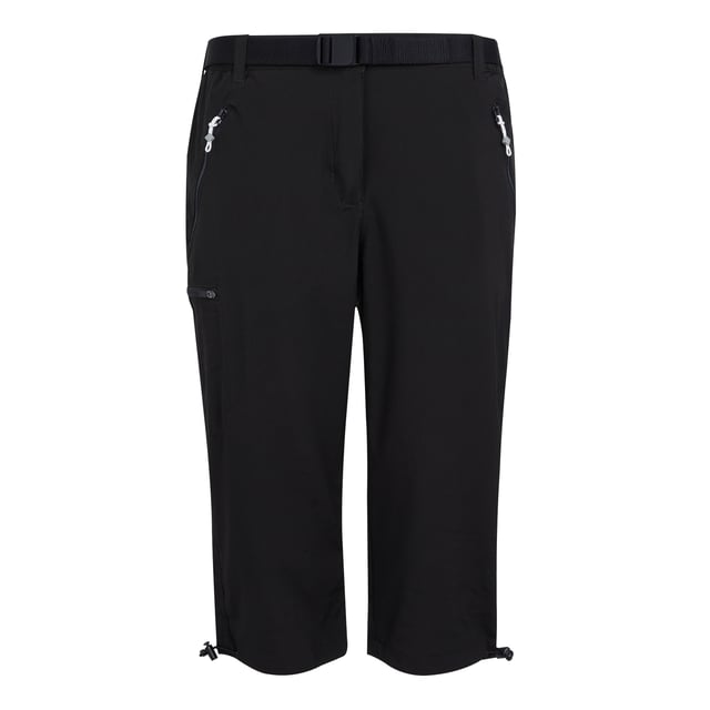 96% Polyester, 4% Elastane. Design: Plain. Pockets: 2 Front Pockets, 1 Cargo Pocket, 1 Back Pocket, Zip. Fastening: Button, Zip. Fabric Technology: Durable, Durable Water Repellent Finish, Isoflex. Belt Loops, Lightweight, Quick Dry, Stretch. Hem: Drawcord. Waistline: Part Elasticated. Contents: Belt.