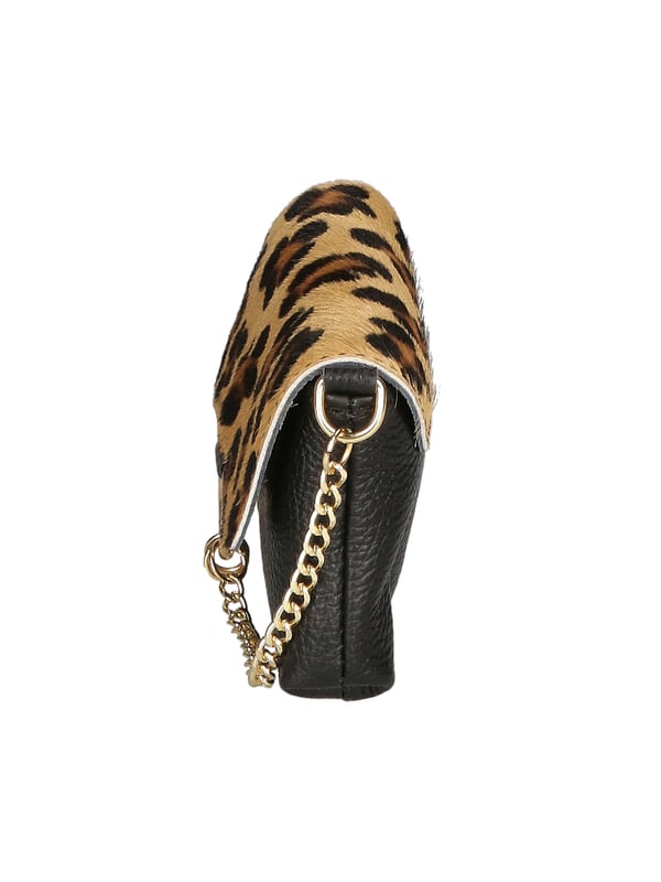 Clutch met één compartiment voor dames, verstelbare en afneembare schouderband. Handgemaakt Italiaans product gemaakt van echt Dollaro + paardenleer. Gemaakt in Italië