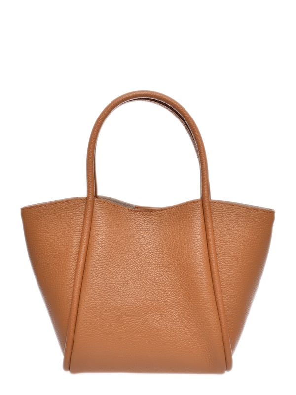 Bolso de mano  
100% cuero de vaca  
Cierre superior con cremallera  
Cierre magnético superior  
Dimensiones: 21.5x28x13 cm  
Mango: 31 cm  
Correa para el hombro: 120 cm ajustable  