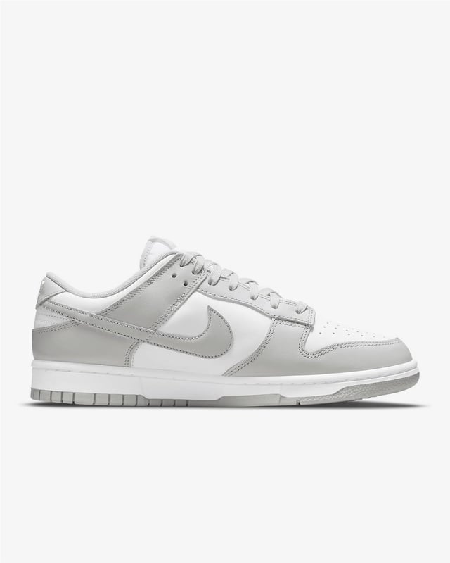 TRUE TO YOUR CREW.
Created for the hardwood but taken to the streets, the Nike Dunk Low Retro returns with crisp overlays and original team colours. This basketball icon channels '80s vibes with premium leather in the upper that looks good and breaks in even better. Modern footwear technology helps bring the comfort into the 21st century.
Benefits
Premium leather in the upper has the perfect sheen and breaks in beautifully.
The modern foam midsole offers lightweight, responsive cushioning.
A padded, low-cut collar adds a sleek look that feels comfortable.
Bold colour-blocking throws it back to the original colourway inspiration: college team colours.
The rubber outsole with classic hoops pivot circle adds durability, traction and heritage style.
Product Details
Low-cut collar
Foam insole
Perforations on the toe
Colour Shown: White/Grey Fog
Style: DD1391-103