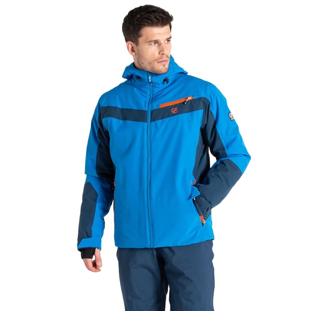 Lining: Recycled Polyester. Fabric: Stretch. Design: Contrast, Logo. Fabric Technology: ARED 30/30, Breathable, Durable, PFC Free, PFOA Free, PFOS Free, Showerproof, Water Repellent, Waterproof. Cuff: Adjustable, Touch Fastening Tab. High Warmth, Padded, Scrim Back Panel, Taped Seams. Neckline: Hooded. Sleeve-Type: Long-Sleeved. Hood Features: Concealed Toggle Adjuster, Grown On Hood, Technical. Pockets: 1 Chest Pocket, 2 Lower Pockets, Ski Pass Pocket, Zip. Fastening: Full Zip. 30000g/m²/24hrs. Waterproof Rating: 30000mm. Hem: Adjustable. Sustainability: Made from Recycled Materials. L: 42 in. 5XL: 57 in.
