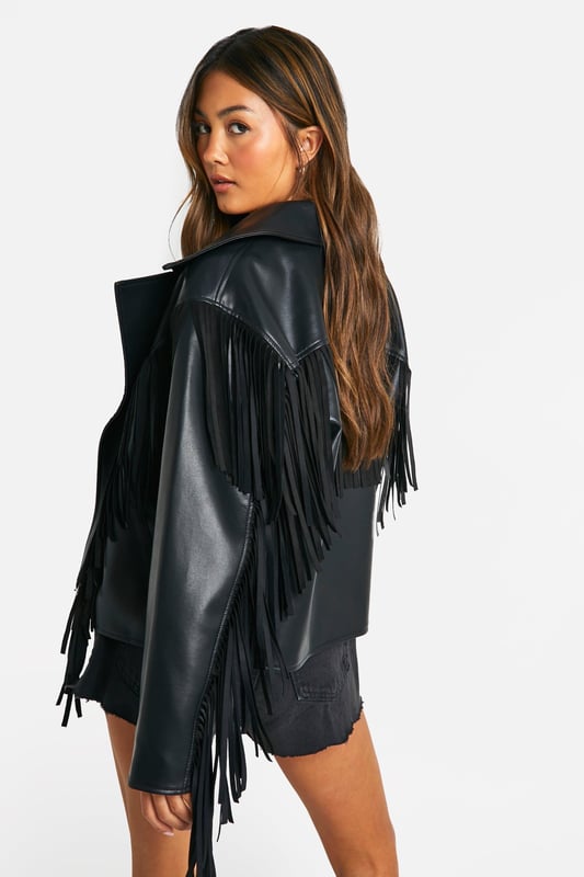 A short, close-fitting jacket complete with zips and stud detailing, rock some seriously cool vibes on the day-to-day with a biker jacket. Whether you prefer cropped, longline or a classic oversized shape for vintage vibes, biker jackets are a wardrobe classic that's perfect for edging up your outfit. Layer up your dress with a suede biker jacket, or show off your shape with a black biker jacket that's both timeless and flattering.Style: Biker JacketFabric: Faux LeatherSleeve Length: Long Sleeve