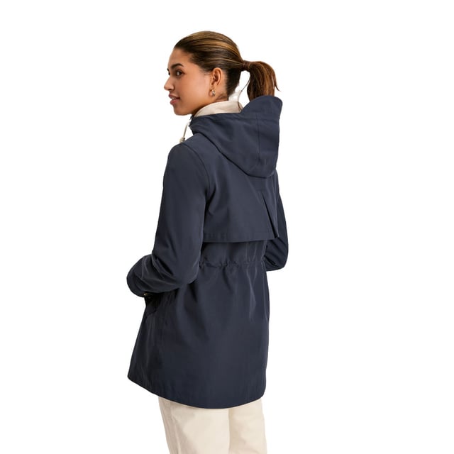 A practical and stylish addition to our Right as Rain collection, the Portwell raincoat is a true wet-weather essential. To ensure you will stay dry in any downpour, it's waterproof with fully taped seams. Other weather-beating details include an adjustable hood with storm peak and a stom flap to the back which allows droplets to roll away from the back of the coat. An adjustable waist with internal toggles allows you to cinch the coat in for a flattering fit, while a concealed zip and popper fastening creates a clean, sleek finish. It's completed with front pockets with popper fastenings, adjustable cuffs and a half-body lining.