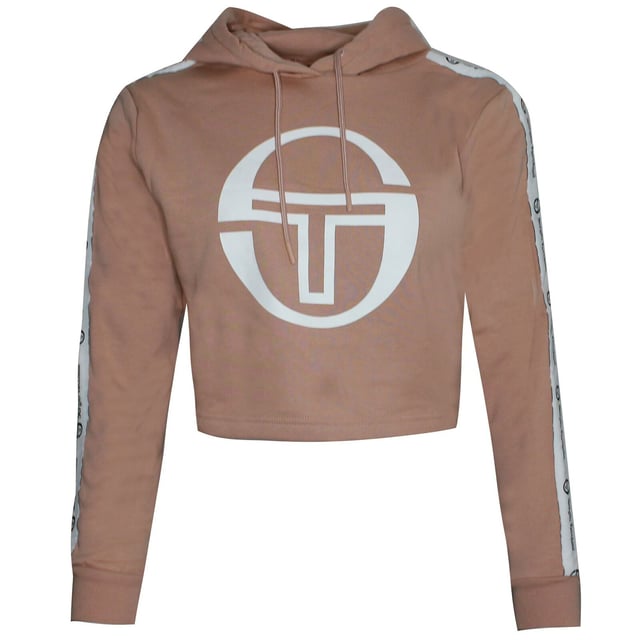 Sergio Tacchini Goran Hoodie Womens Cropped Sweatshirt Roze Trui 38072 710