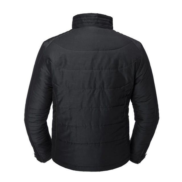 125gsm. Design: Contemporary. Fabric Technology: Aquapel, Eco-Efficient. Breathable, Insulating, Storm Flap, Water Repellent, Wind Resistant. Cuff: Adjustable. Sleeve-Type: Long-Sleeved. Neckline: Zip Neck. Length: R. Pockets: 2 Side Entry Pockets. Fastening: Full Zip. 100% Polyester.