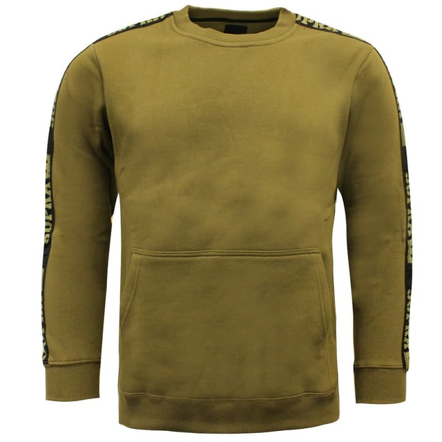 Suprader Crew Crew Neck Sweint Sweatshirt Olive Mens Jumper 102085 382 A38E