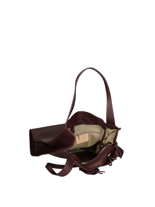 Bolso de hombro único para mujeres. Producto artesanal italiano en cuero de dólar genuino. Hecho en Italia.