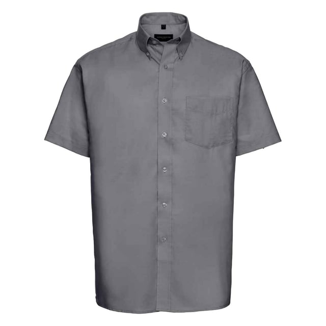 70% Cotton, 30% Polyester. Design: Plain. Pockets: 1 Chest Pocket. Neckline: Button-Down. Sleeve-Type: Short-Sleeved. Back Yoke, Curved Hem, Easy-Care.