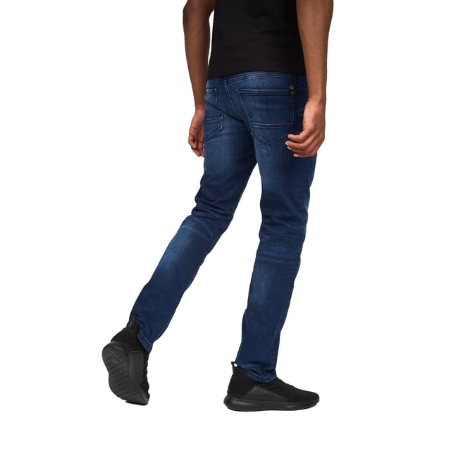 99% Cotton, 1% Elastane. Design: Plain. Pockets: 2 Front Pockets, 2 Back Pockets. Fastening: Button. Branded Buttons, Riveted, Stretch. Fit: Slim. No. of Pockets: 5.