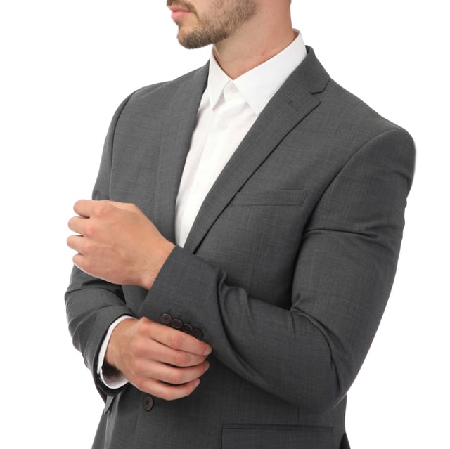 Men's Ted Baker Formal Suit Jacket.- Slim fit.- Single breasted.- Notched lapel.- Flap side pockets.- Two-button fastening.- Two vents.- Shell: 88% Wool, 8% Polyester, 4% Elastane. Lining: 100% polyester. Ref: TB022JS.