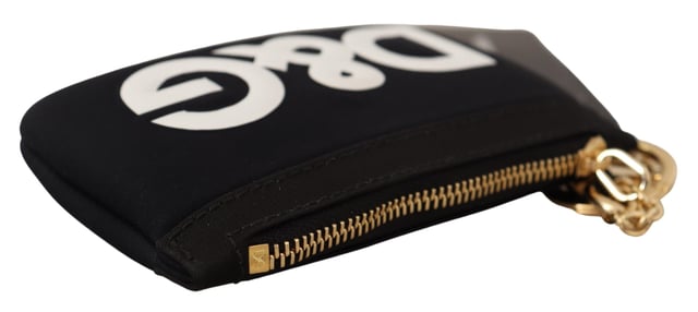 60% poliamida, 20% latón, 10% elastano; Llavero Dolce & Gabbana negro;  Modelo: BI1203 AZ897 15;  Mano de obra de alta calidad;  Dimensiones (cm): 12 x 8;  Detalles del logotipo de Dolce & Gabbana