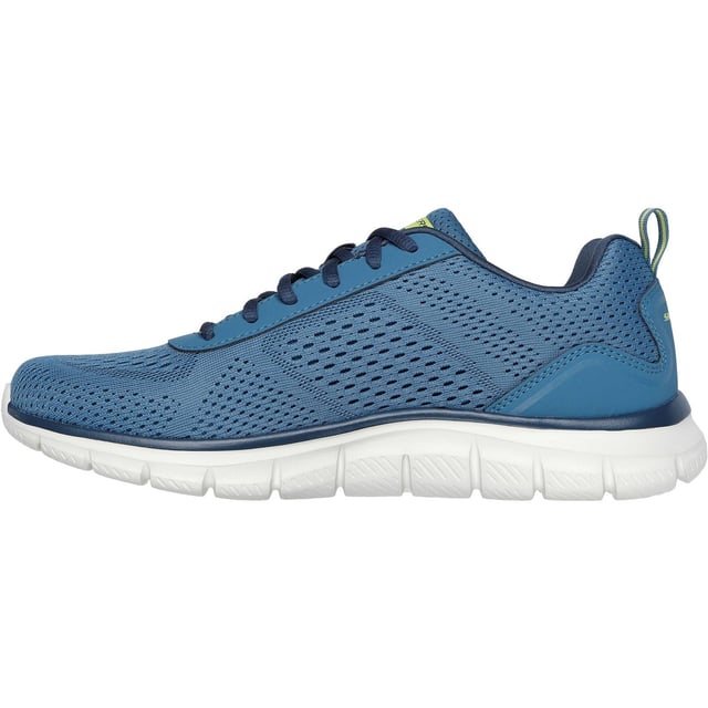 Train in lightweight comfort and sporty style wearing Skechers Track Leshur. This sleek lace-up features an engineered mesh and synthetic upper with a cushioned Skechers Memory Foam comfort insole.