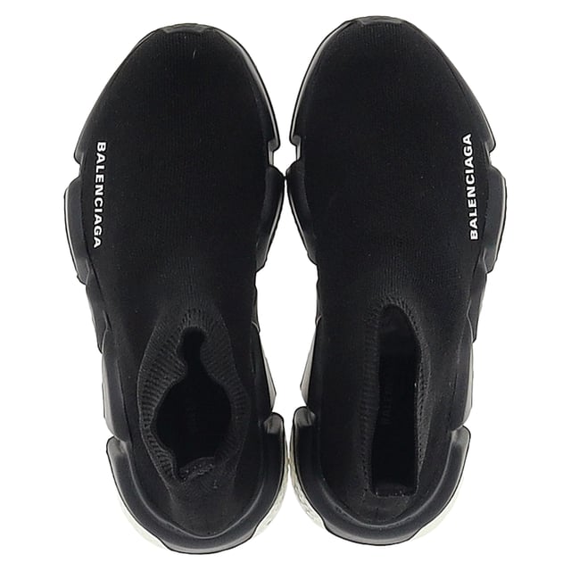 Balenciaga Speed Trainer Shoes in Black Polyester