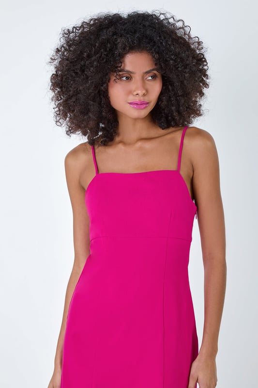 knee length dresses for ladies Taupe Halterneck Bengaline Mini Dress
