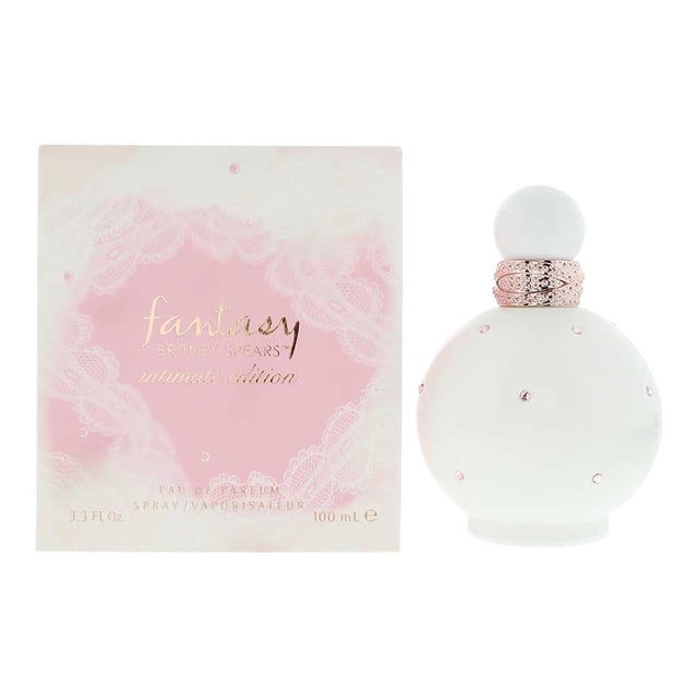 Fantasy Intimate Edition, launched in 2015, is a Floral Fruity Gourmand fragrance for women by Britney Spears. Perfect all year round, this fragrance can be worn both day and night and contains top notes of Italian Lemon, Litchi and Violet Leaf. Middle notes of this fragrance are Ozonic Notes, Brown Sugar, Jasmine, Genet and Lily of the Valley with base notes of White Musk, Vanilla, Heliotrope and Benzoin.