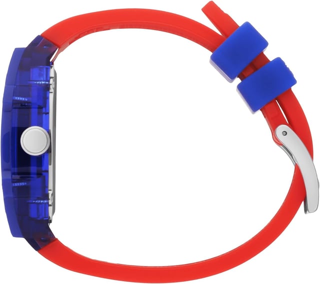 This Ice Watch Ice Boliday - Kids Spider Analogue Watch for Child is the perfect timepiece to wear or to gift. It's Red  Tonneau case combined with the comfortable Red Silicone watch band will ensure you enjoy this stunning timepiece without any compromise. Operated by a high quality Quartz movement and water resistant to 5 bars, your watch will keep ticking. Discover the ICE boliday kids spider plastic. This red and navy blue children's watch is trendy, fun and comfortable, thanks to its silicone strap and lightweight plastic case High quality 19 cm length and 19 mm width Red Silicone strap with a Buckle Case measurement: 36 X 47 mm,case thickness: 12 mm, case colour: Red and dial colour: Red