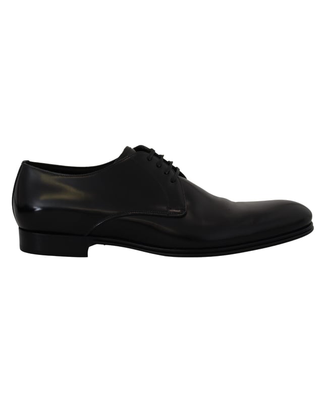 Brand: DOLCE & GABBANA
  Model: Derby dress formal shoes
  Color: Black
  Material: 100% Leather
  Leather sole for added comfort
  Logo details for a stylish touch
  Made in Italy
Material: 100% Leather
