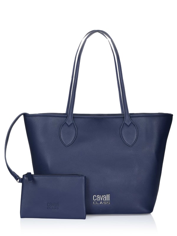 100% polyurethaan; Breedte: 46 cm, hoogte: 30 cm Cavalli Class-tas;  Model: CCHB00092 300;  Hoogwaardige afwerking;  Sluiting: drukknoop;  Twee handvatten;  Eén hoofdvak binnenin;  Een klein vakje aan de binnenkant;  Een klein tasje met ritssluiting, vastgemaakt met een haak en lint in de binnenzak;  Afmetingen (cm): 46 x 30 x 14,5;  Cavalli Class-logodetails