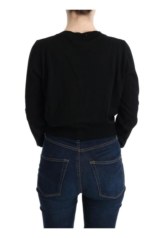 Brand: MARGHI LO
  Color: Black
  Model: Cardigan
  Material: 100% Wool
  Gender: Women
Size on Tag: IT44|L