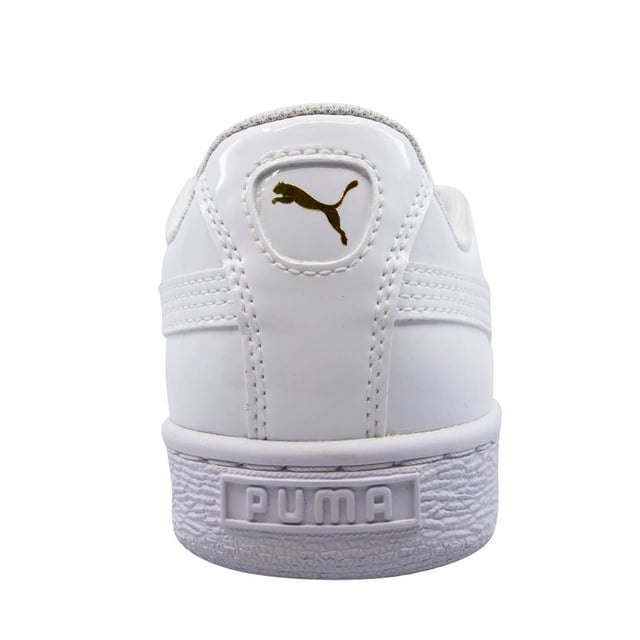 Puma Basket Crush Womens Trainers Low White Casual Lace Up Shoes