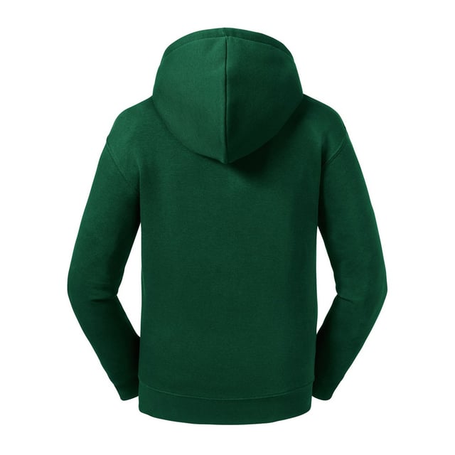 Material: Combed ringspun cotton and polyester. Cotton faced fabric. Brushed back fleece. Drop shoulder style. Double fabric hood with topstitch detail. Taped neck. Full length covered YKK zip. Front pouch pockets. 1x1 ribbed cuffs and hem. Coverseamed around hood, shoulders, armholes, cuffs and hem. Size: 3-4 Years - height 104cm, chest 22-25in, 5-6 Years - height 116cm, chest 25-28in, 7-8 Years - height 128cm, chest 28-30in, 9-10 Years - height 140cm, chest 30-32in, 11-12 Years - height 152cm, chest 32-34in, 13-14 Years - height 164cm, chest 34-36in.