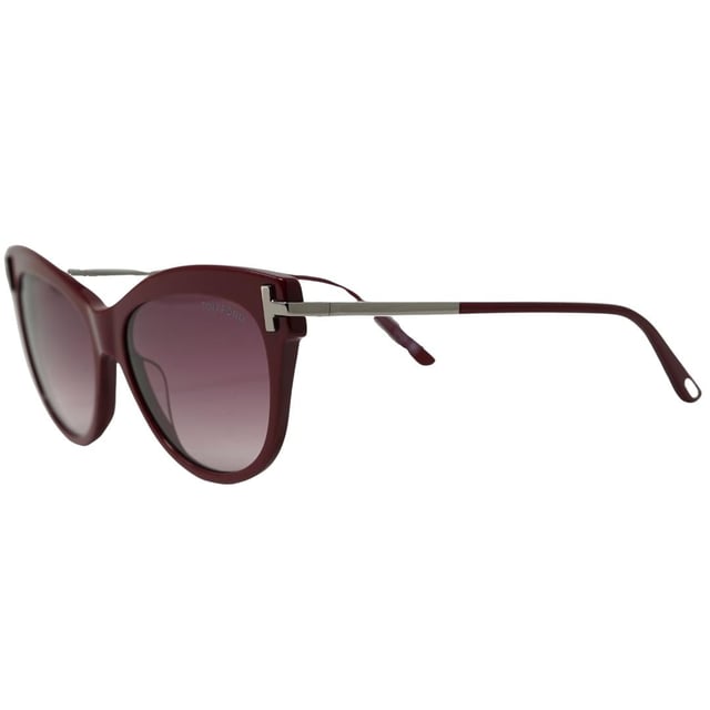 Tom Ford Kira FT0821 69T Red Sunglasses. Lens Width = 56mm, Nose Bridge Width = 16mm, Arm Length = 140mm. Made In Italy, Tom Ford Red Sunglass. Branded Sunglasses Case and Cleaning Cloth Included. 100% Protection Against UVA and UVB Sunlight and Conform to British Standard EN 1836:2005. Tom Ford Andes FT0821 69T Sunglasses