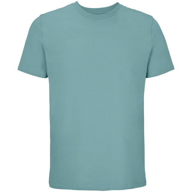 100% Organic Combed Cotton. Design: Plain. Neckline: Crew Neck, Ribbed, Taped. Sleeve-Type: Short-Sleeved. Side Seams, Twin Needle Stitching, Unbranded Size Label. 175gsm. Sustainability: ACCORD, Amfori, BSCI, Fair Wear Approved, Oeko-Tex Standard 100 Certified, PETA-Approved Vegan, REACH, Sustainable Materials.