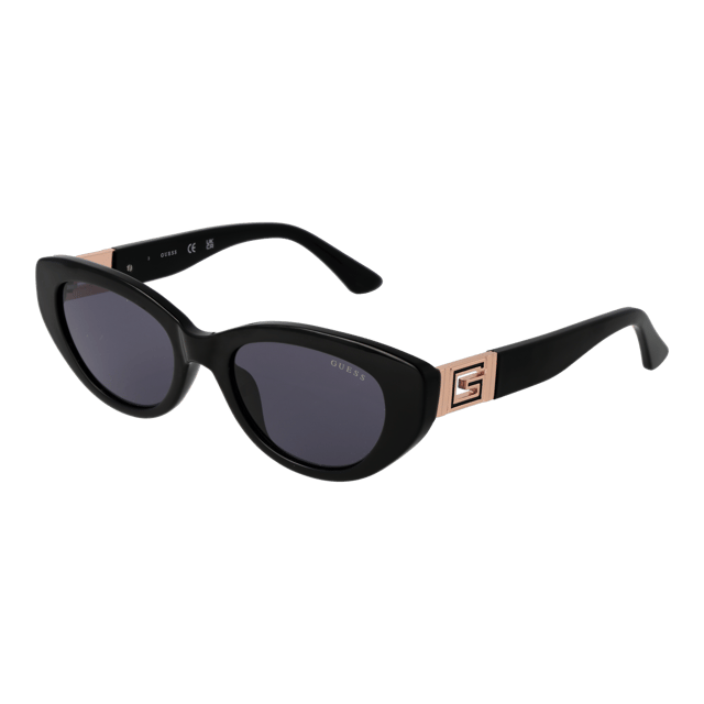 Gender: Women
Main color: Black
Extra: No extra
Frame color: Black
Frame material: Plastic
Lenses color: Grey
Lenses material: Plastic
Filter category: 3
Style: Oval
Lenses effect: No Extra
Protection: 100% UVA & UVB
Grosse: 51-19-140
Lenses width: 51
Lenses height: 36
Bridge width: 19
Frame width: 140
Temples length: 140
Spring hinge: No
Shipment includes: Branded case
Rim style: Full-Rim