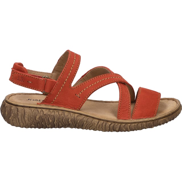 Estas sandalias están fabricadas con piel de vaca de primera calidad, lo que los hace muy duraderas. La práctica cremallera sirve para una sujeción firme en las sandalias. El modelo también está provisto de una costura a mano precisa. Gracias al ancho G nuestras sandalias son muy cómodass para los pies normales. ¡Especialmentepara tu tiempo libre disfruta el caminar con Ronja 05!