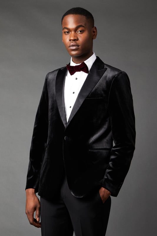Slim Fit Velvet Tuxedo Jacket