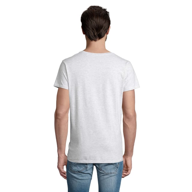 100% Semi-Combed Cotton. Fabric: Soft Touch. 150gsm. Design: Plain. Fit: Fitted. Neckline: Round Neck. Sleeve-Type: Short-Sleeved. Ribbed Collar, Taped Neck, Twin Needle Stitch, Unbranded Size Label. Conforms to Safety Standard: OCS100 Certified, Oeko-Tex Standard 100 Certified.