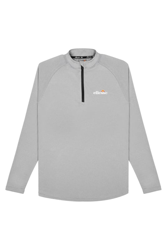 Fitness-Shirt  für Herren von der Marke ellesse. Logo-Print und Stehkragen mit Zipper. Leichte Jersey-Qualität aus Polyester. Für Sport und Freizeit.