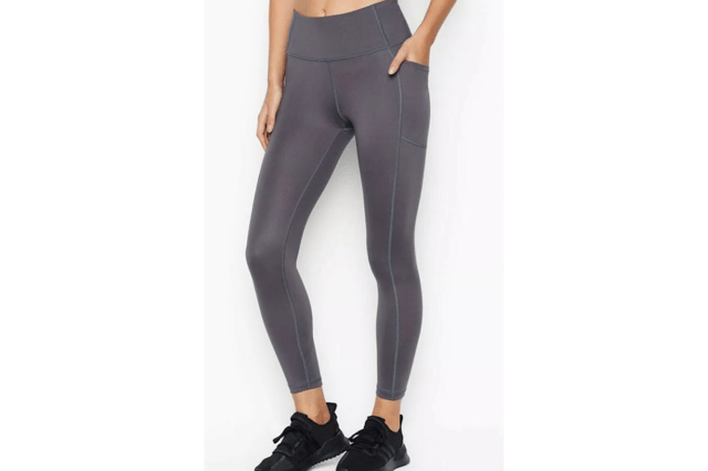 The nylon performance legging you love is now supersoft, here with 4-way stretch and a waistband that stays in place for total comfort.