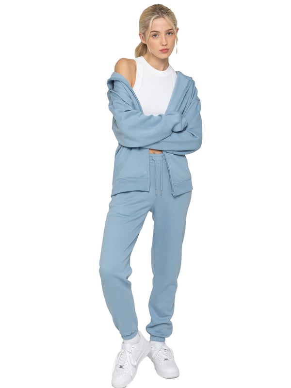 Enzo Womens Oversized Hoodie Tracksuit Set. Pullover Sweatshirt With Hood And Sweatpants Joggers Set. Oversized Hoodie And Regular Fit Joggers With Cuffed Design And Brushed Back Inner Fleece. Oversized Relaxed Fit For Casual Wear. Essential Loungewear Tracksuit.